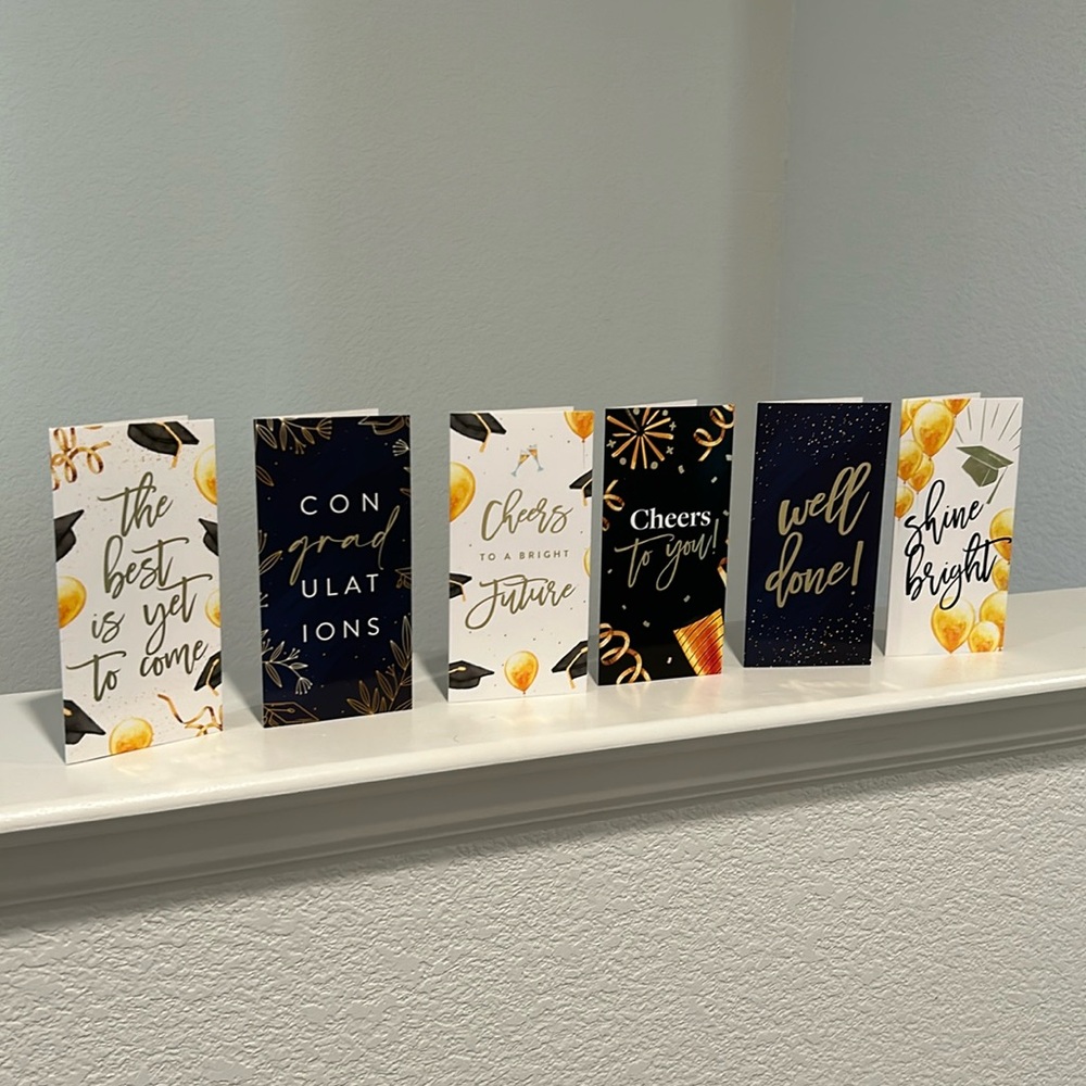 6 graduation cards